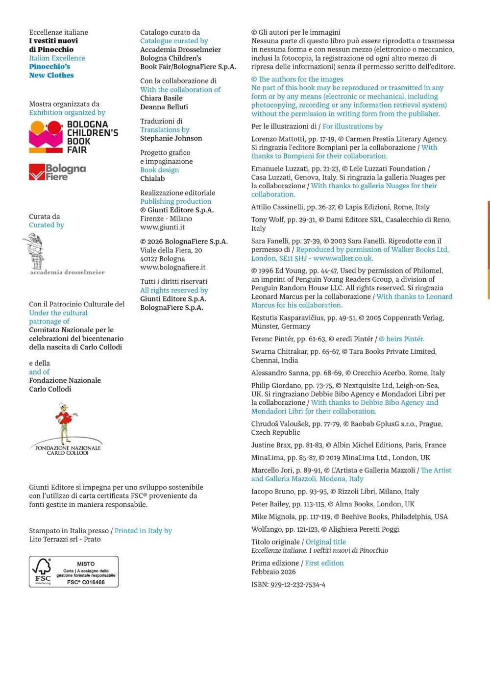 Eccellenze italiane. I vestiti nuovi di Pinocchio-Italian excellence. Pinocchio's new clothes. Ediz. bilingue
