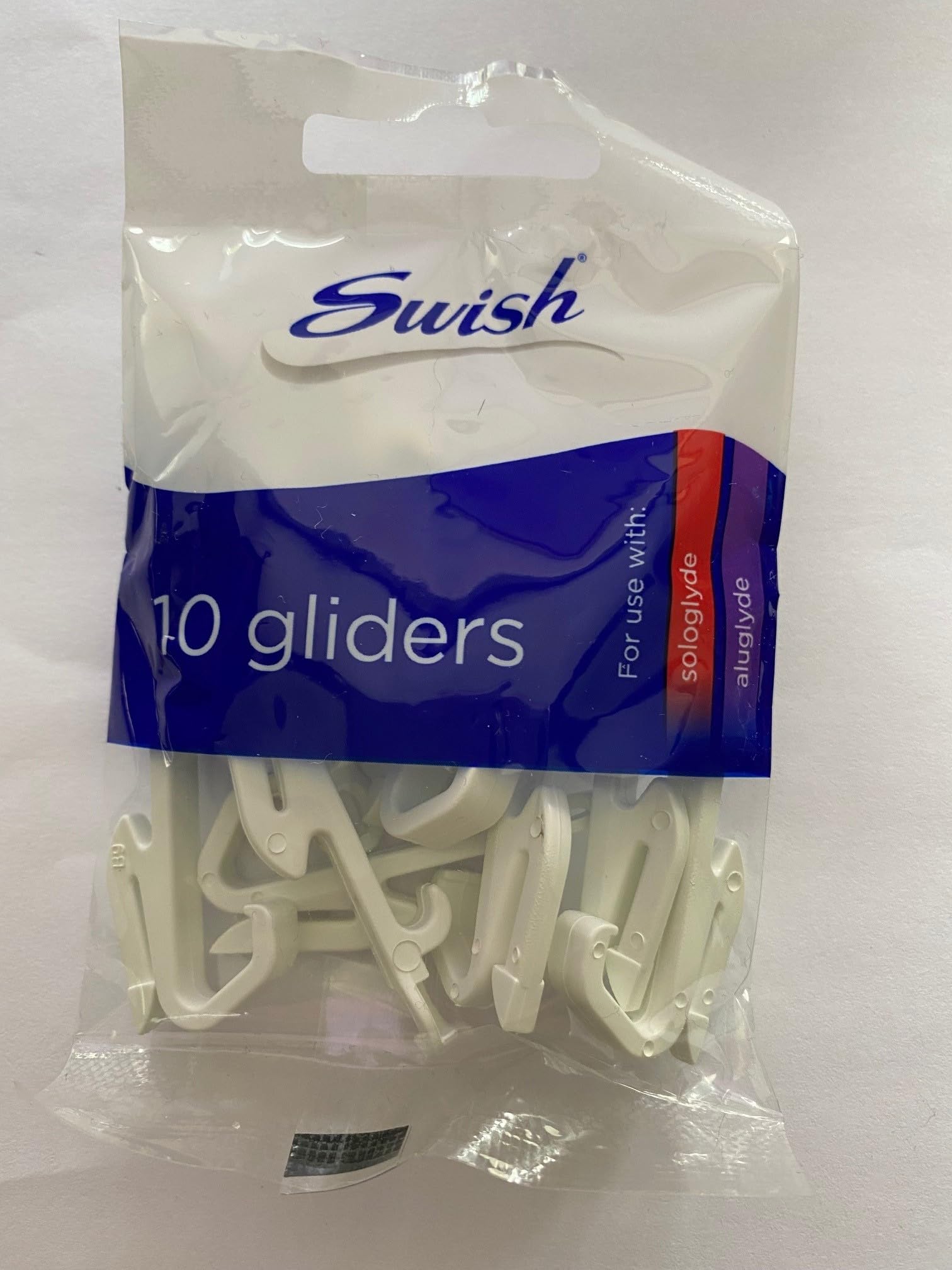 Swish Sologlyde Extra Curtain Track Hook Gliders, White
