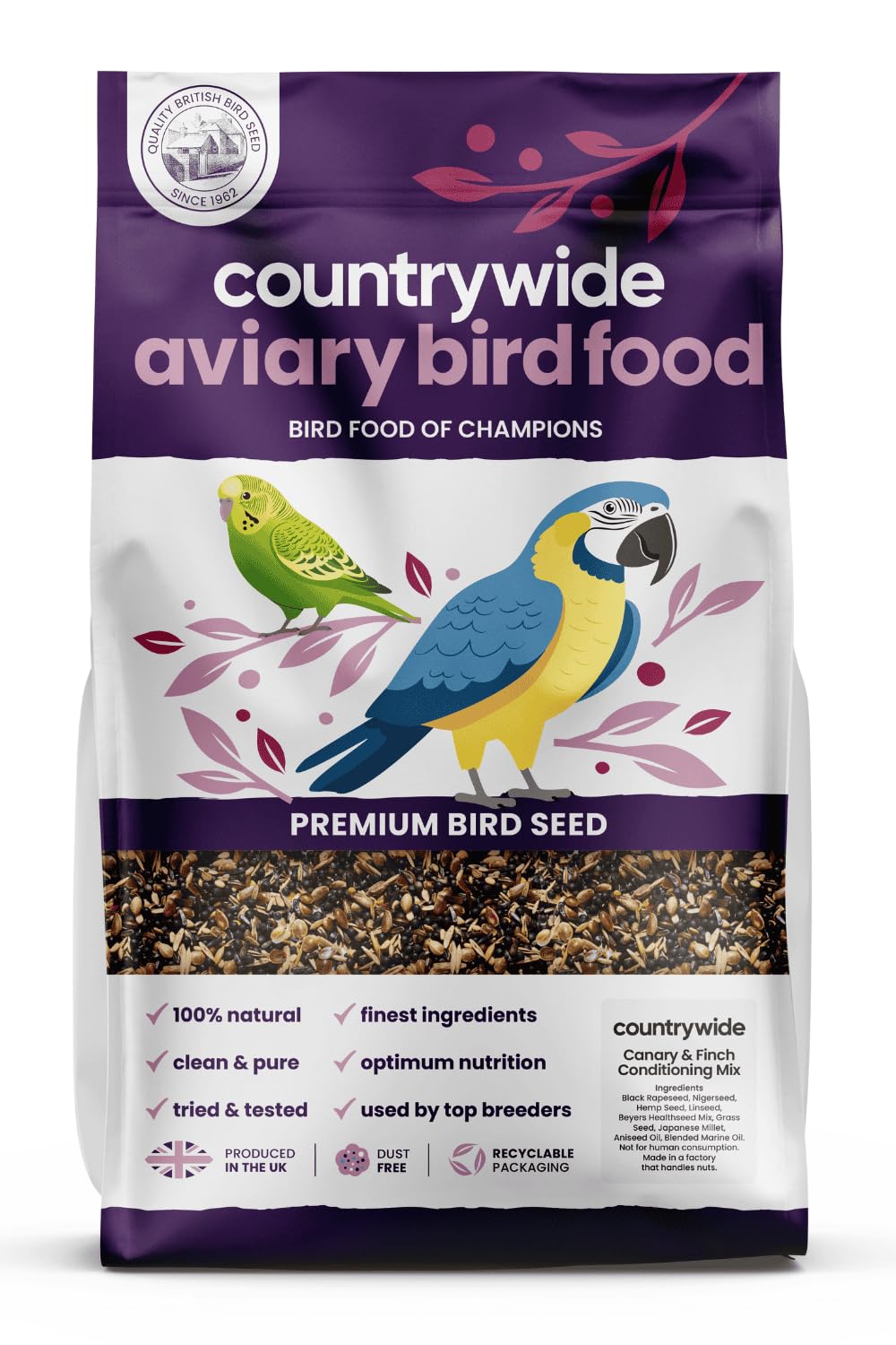 Countrywide Canary And Finch Conditioning Mix Bird Food - 15Kg