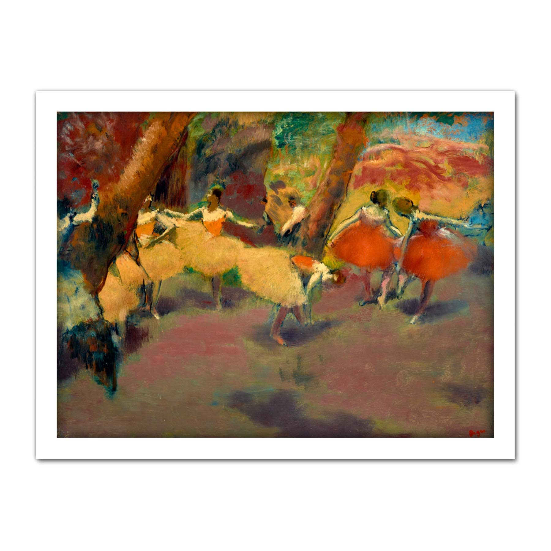Edgar Degas Before The Performance Large Framed Art Print Poster Wall Decor 18x24