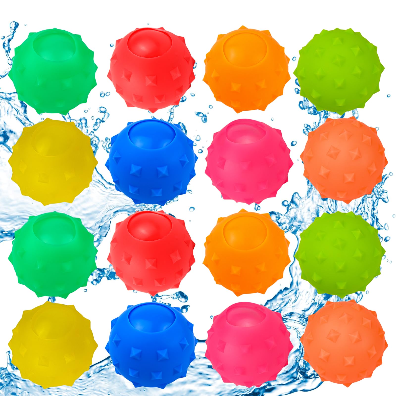 RoseFlower Globos de agua reutilizables, Bombas de agua con cierre automático salpican bolas de agua para actividades de verano al aire libre niños y adultos, para fiestas, piscina, jardín, playa