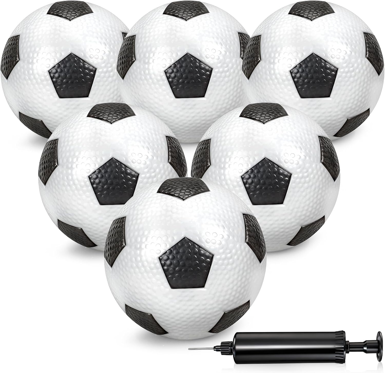 6 Pack Soccer Balls, 6 Inch Inflatable Mini Soccer Ball for Kids Toddlers Indoor Outdoor Sports Games Beach Garden Backyard Party Supplies Playground Balls for Boys Girls Birthday Gift