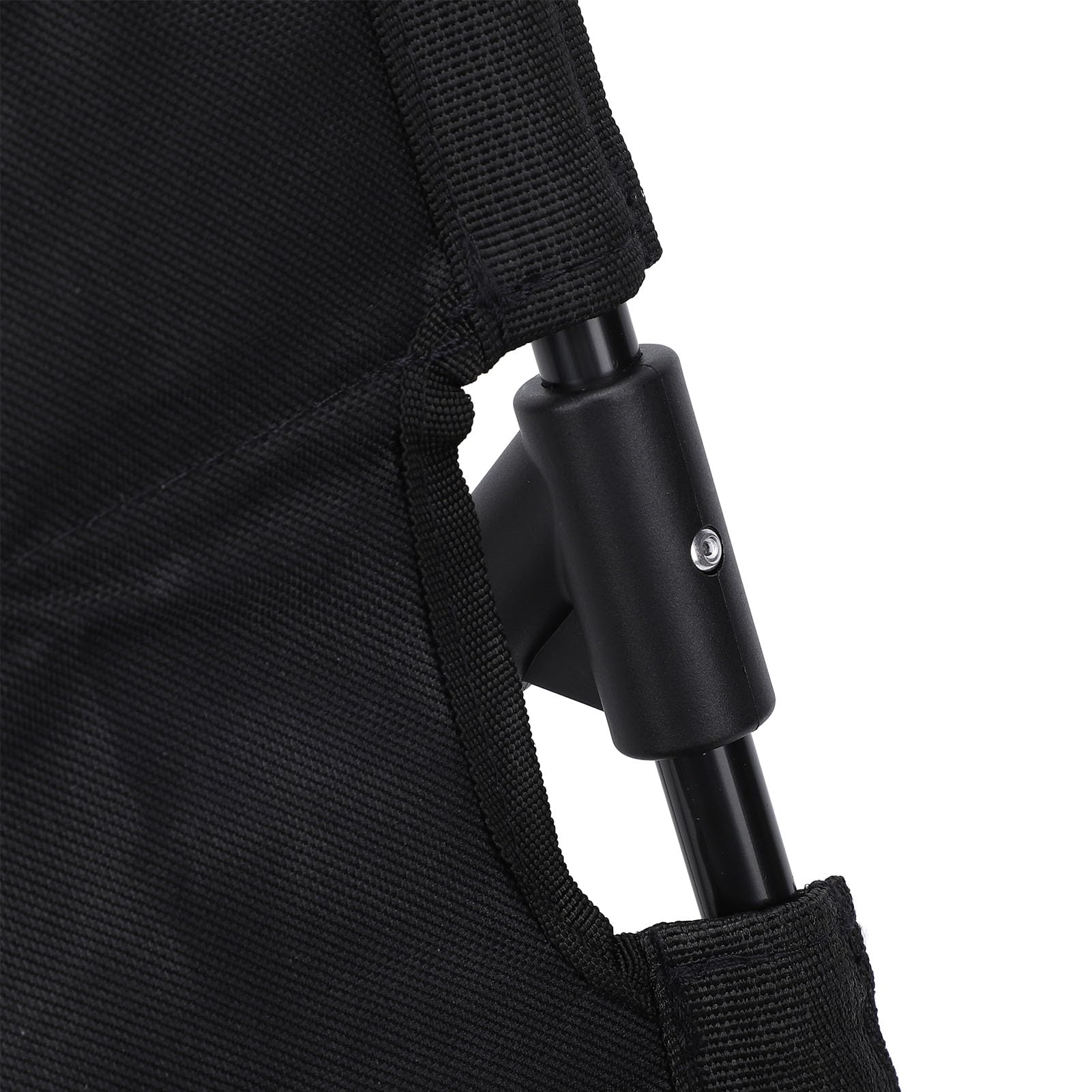 Leichter, Tragbarer, Zusammenklappbarer Bodenstuhl, Verstellbare Rückenlehne, Strand-Lounge-Stuhl für Outdoor-Camping-Angeln, Stuhl mit Rückenlehne (Black)