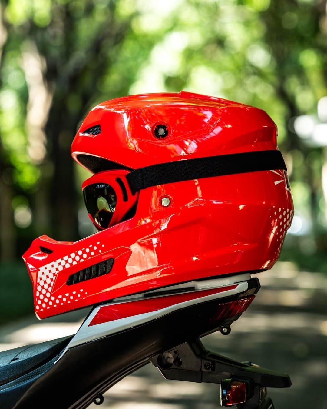 ILM Youth Dirt Bike Helmets Kids ATV Helmet Motorcross BMX Off Road Motorbike with Goggles Gloves Mask DOT Model MT601Y (Popart Red, Youth-Large)