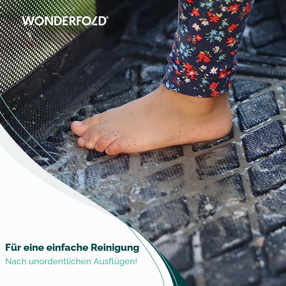 WonderFold Allwetter-Matte für W4-Modelle KinderVan Zubehör TPE Schutz Sand Schmutz Wasser 85,1x52,1x1,9 cm