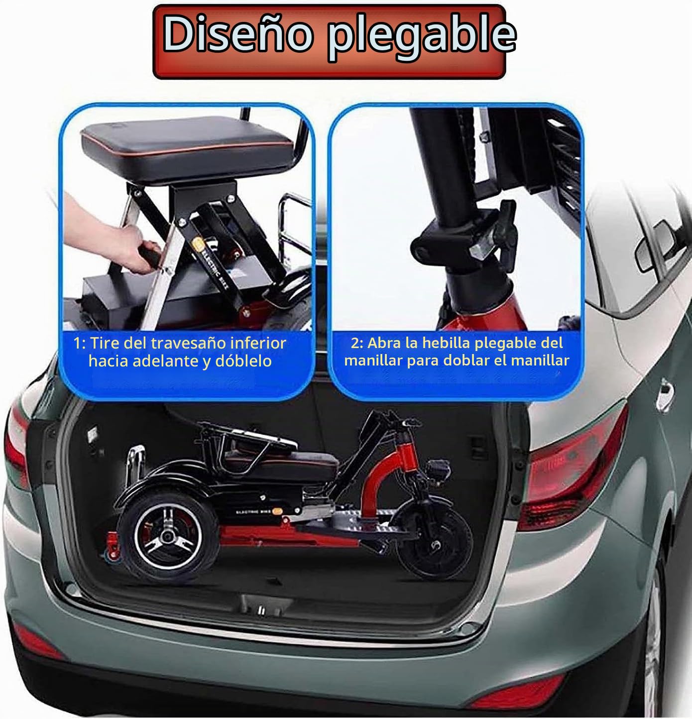 Scooter De Movilidad De Viaje Ligero con Cargador Y Cesta, Scooters De Movilidad De Viaje De 3 Ruedas, Sillas De Ruedas Eléctricas, Scooters Motorizados para Personas Mayores