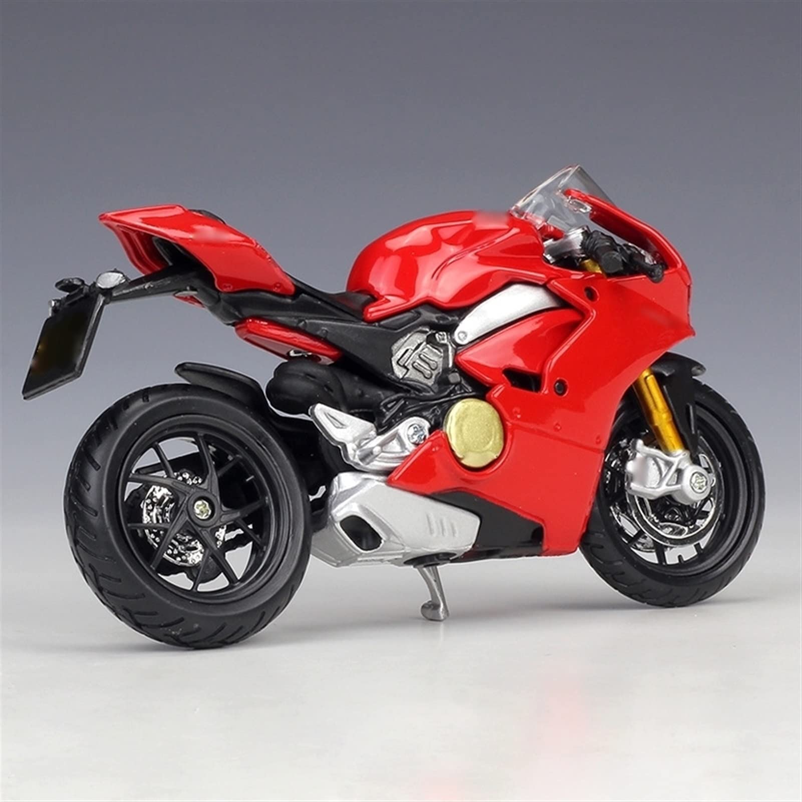 Modèle Moto 1/14 En Alliage – Rouge – Jouet Rétractable à Tirer – Collection Miniature – Cadeau Enfant Dès 3 Ans