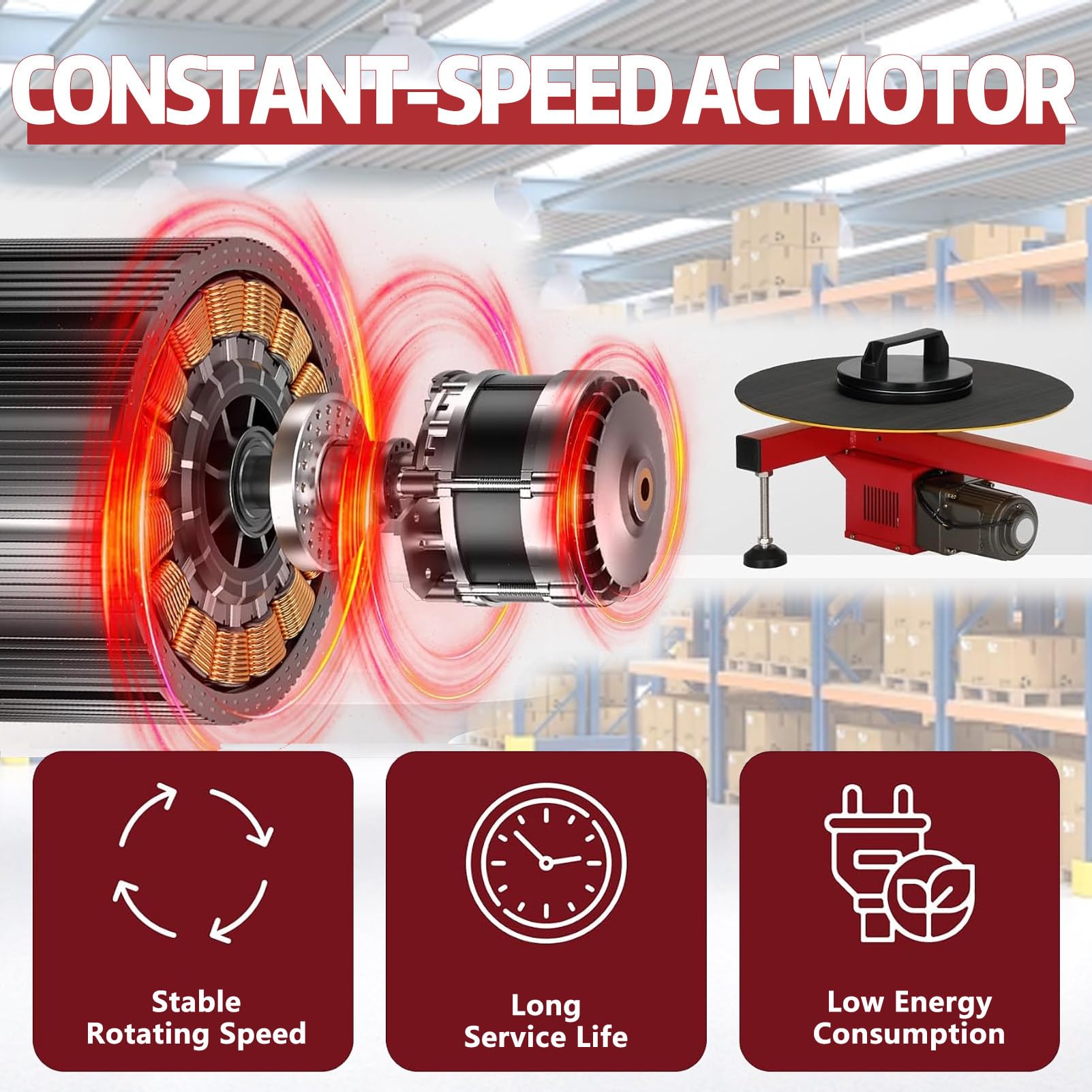 Avvolgitrice elettrica per Pallet, velocità 30 Giri/min.