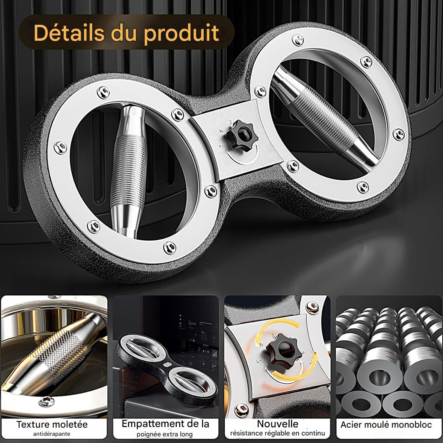 Ejercitador De Antebrazos Fortalecedor de Manos Entrenamiento de Agarre | Entrenador De Brazos De 5,4 Kg Y Fortalecedor De Agarre Accesorios Para Entrenamiento De Fuerza Y Pecho Gimnasio E