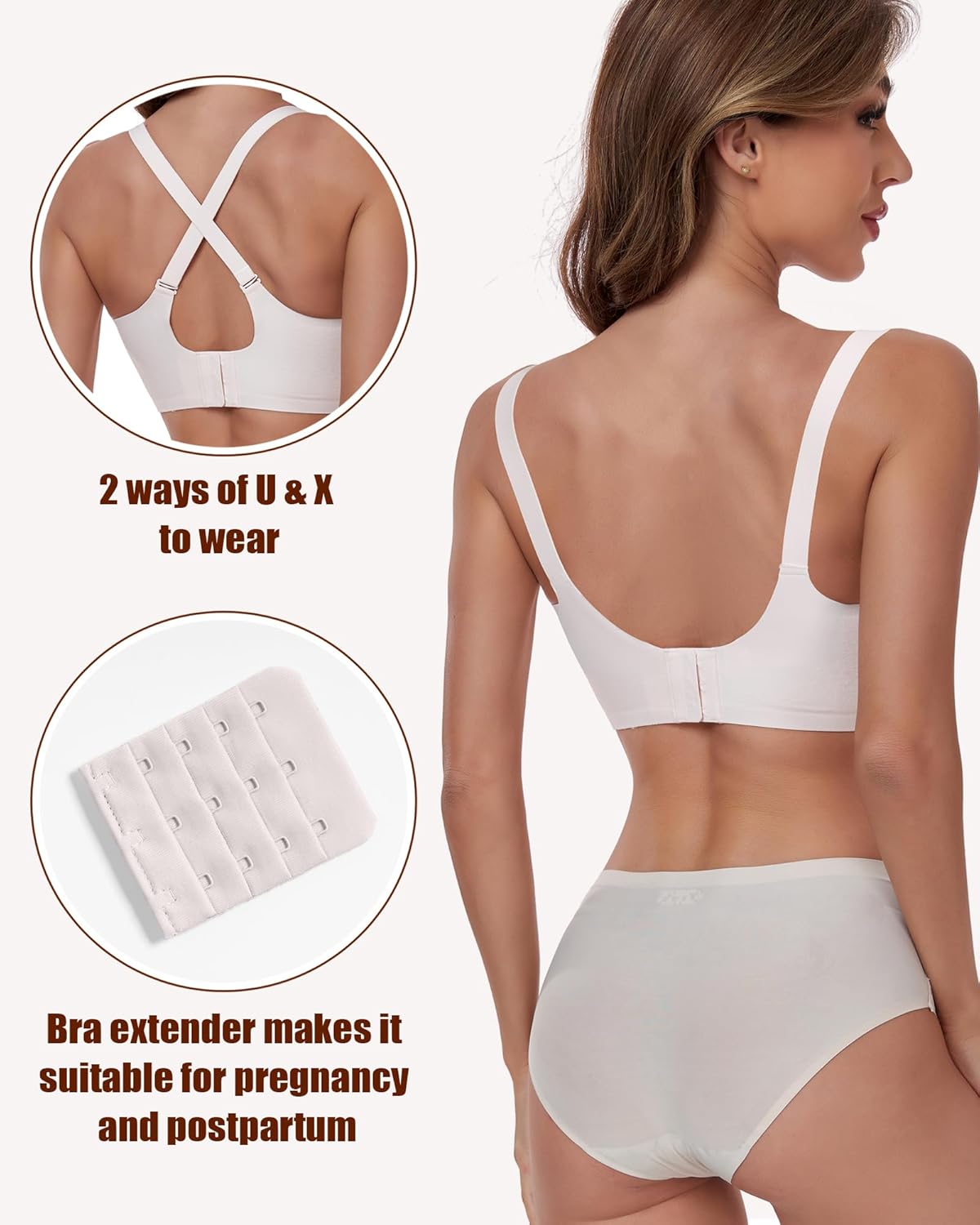 As Fairy Nursing Bras for Breastfeeding Wireless Seamless Maternity Bra Ultra Comfort Pregnancy Sleep Bralette for Women - Image 4