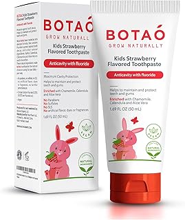 Kids Natural Strawberry Flavored Anticavity Fluoride Toothpaste Maximum Cavity Protection Cleans Children's Teeth Protects