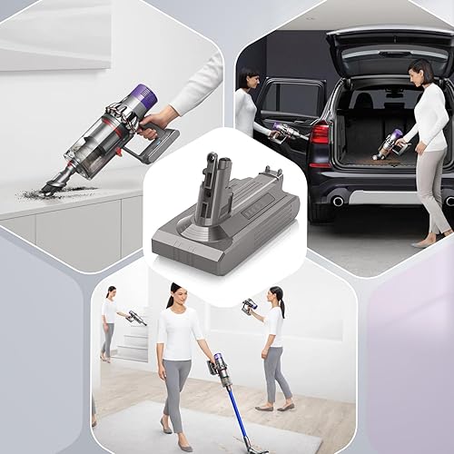 Miniatura 7 de PASUKTER Batería para reemplazo de batería Dyson V10, batería de 22.5V 6000 mAh para Dyson V10 Animal Battery, SV12, Batería Absoluta V10, V10