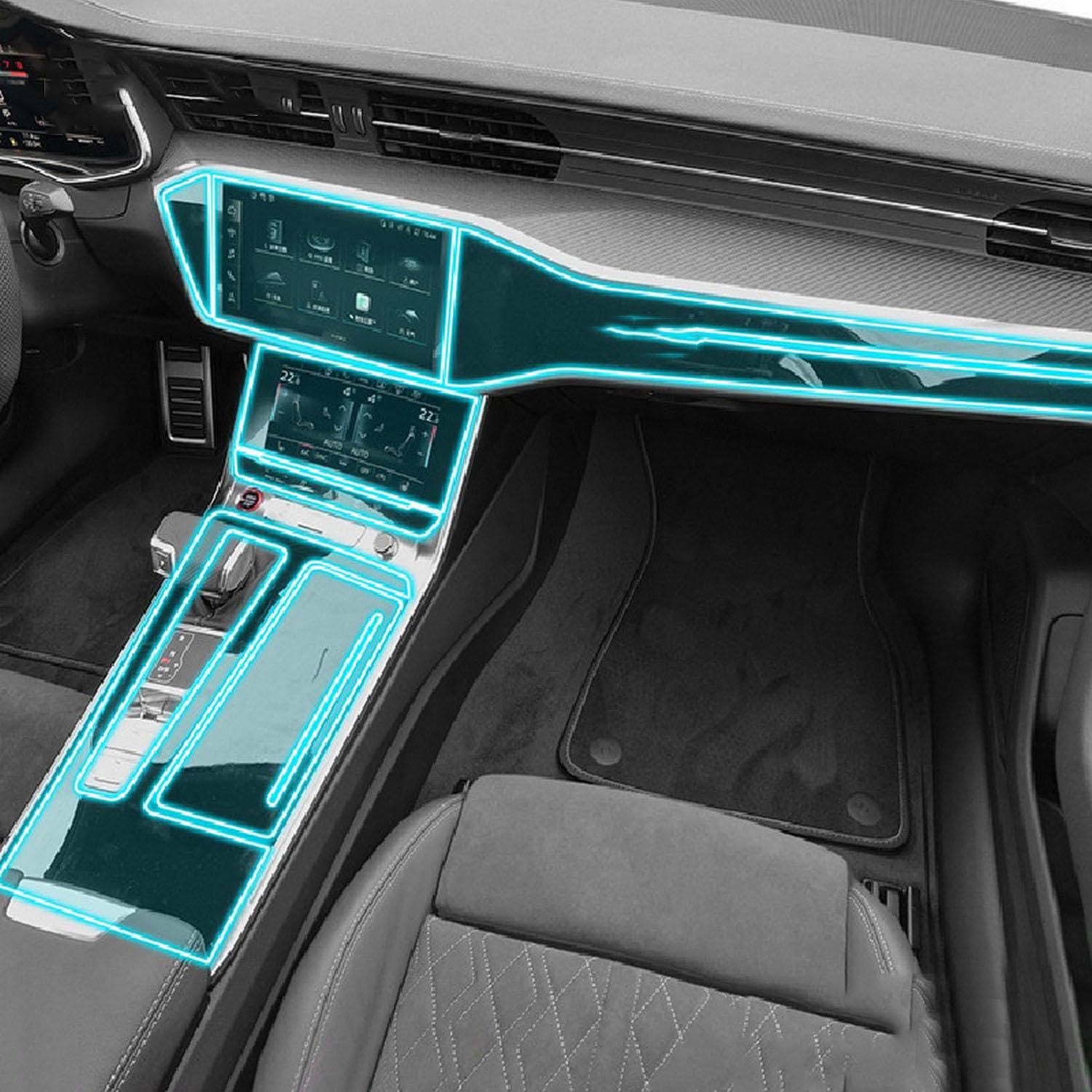 Protection écran LCD Audi S6 RS6 film TPU transparent PPF