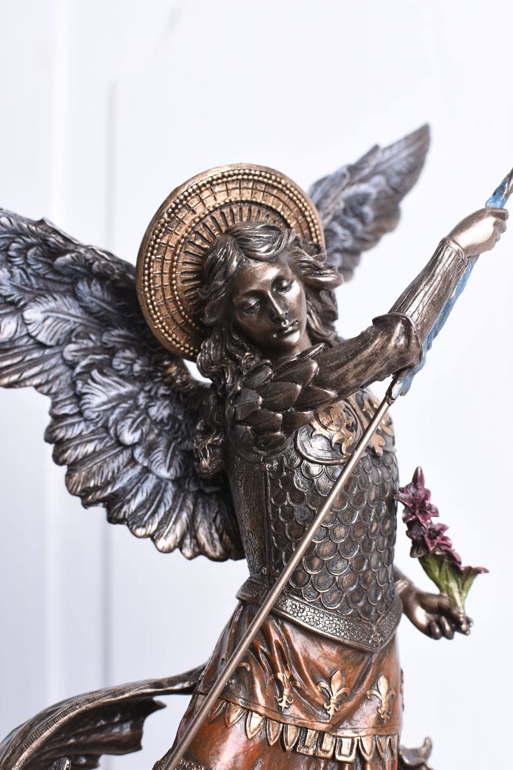 Erzengel Michael kämpft gegen Lucifer Engel Figur WU73529A4 Palazzo Exklusiv