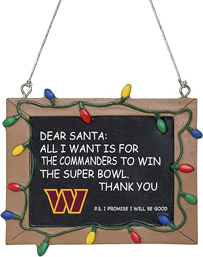 Miniatura 8 de NFL Resin Holiday Christmas Chalkboard Sign Ornament