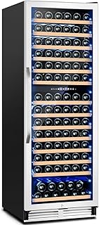 Refrigerador de vino de 180 botellas de 24 pulgadas de doble zona, refrigerador de vino independiente con puerta de vidrio y cerradura de seguridad, gran bodega para el hogar, oficina, cocina
