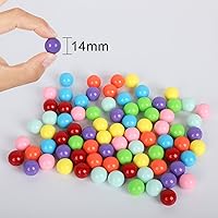 Vista 3 de 80 bolas de repuesto para juego de damas chinas, bolas acrílicas de 0.551 pulgadas para juego de agravación, juegos tradicionales de canicas (verde)