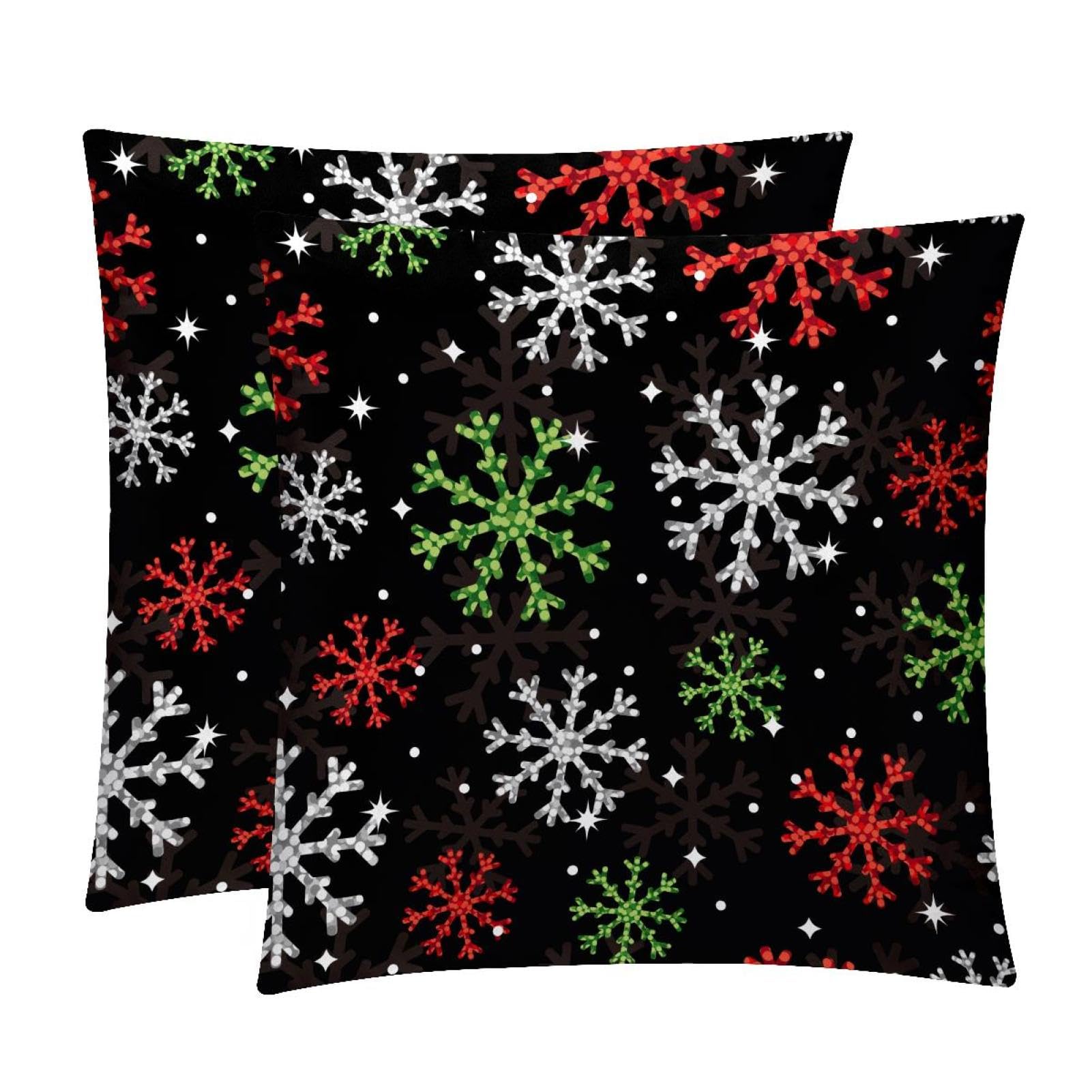 TDGKPZ Snowflake Throw Pillow Covers 2 Pack Cushion Cases Decorative Pillow Cases Home Decor 50x50cm