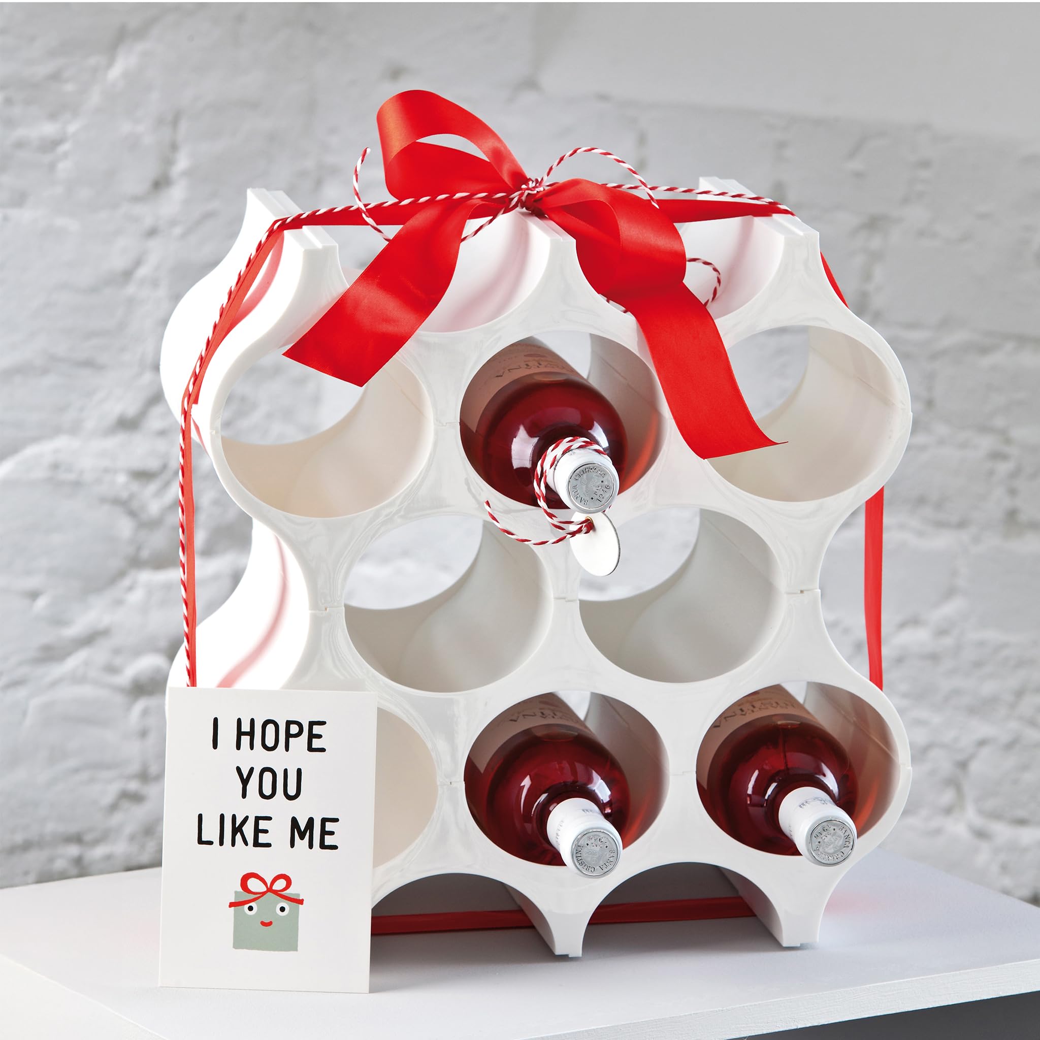 koziol etagère à bouteilles Set-Up, thermoplastique, Blanc, 23 x 35,3 x 36,4 cm