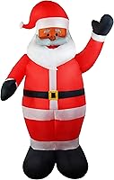 Vista 1 de Santa Claus inflable de Navidad de 6 pies - Papá Noel inflable negro para decoración de jardín, inflables navideños