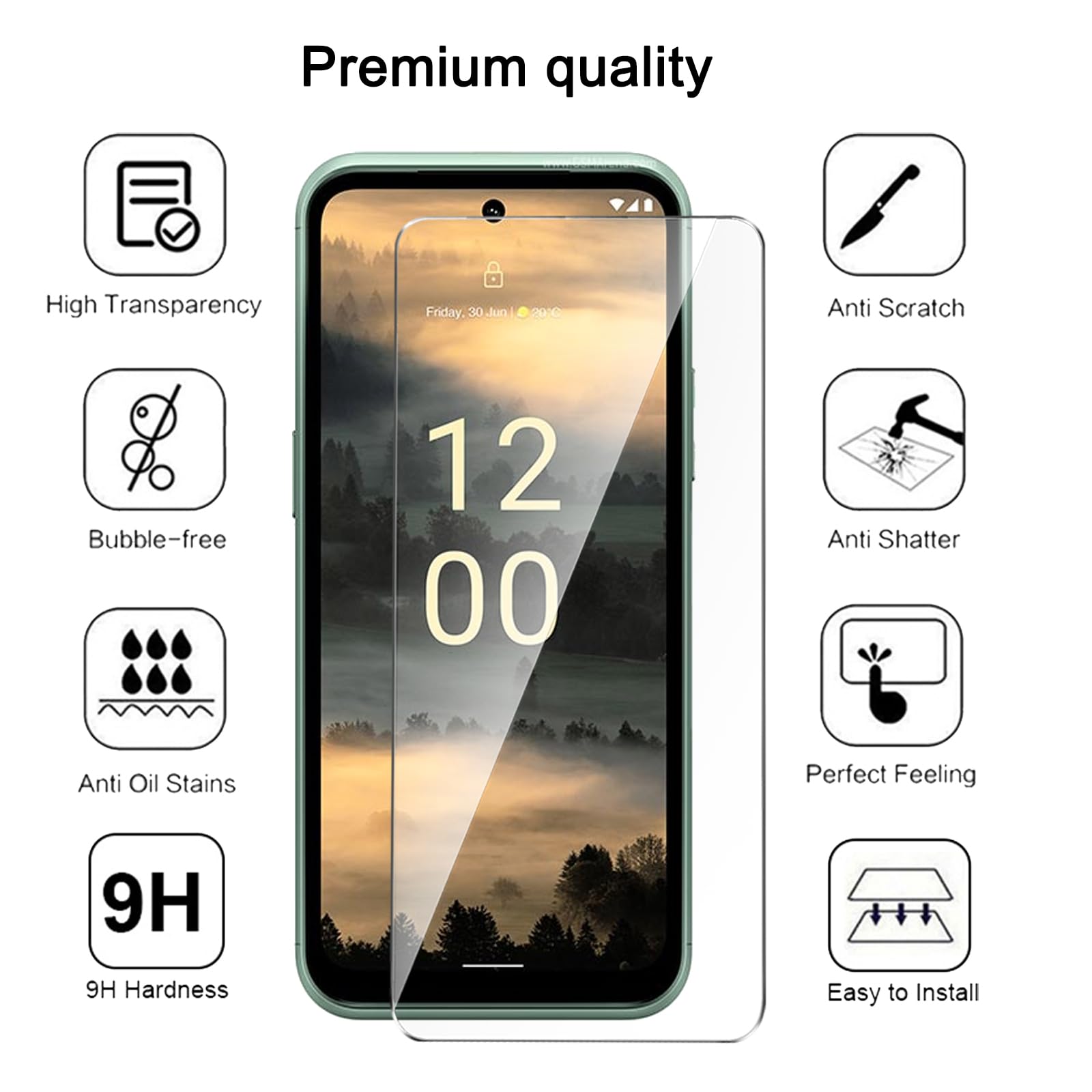 Schutzhülle + 3x Displayschutzglas Für Nokia XR21 5G – Stoßfest, Aus TPU-Silikon