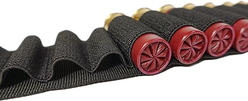 Miniatura 6 de 50 Bandolier de escopeta de capacidad redonda 12, soporte de carcasa de calibre 20 con hebilla de liberación rápida - Cinturón ajustable de tiro de