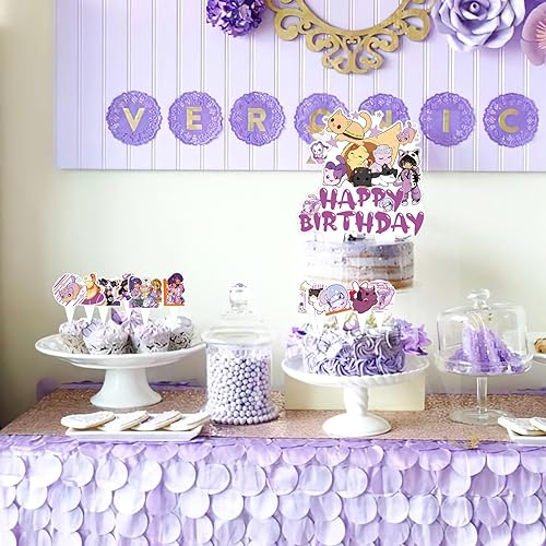 Miniatura 6 de Decoración para pastel de fiesta de cumpleaños de gato, 37 piezas de dibujos animados con temática de gato, suministros de fiesta de cumpleaños con