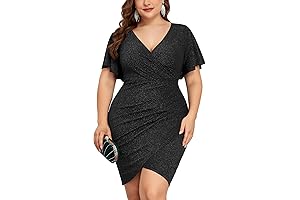 ZOMVA Sequin Mini Dress - The Perfect Choice for Curvy Women Seeking Glamour and Comfort