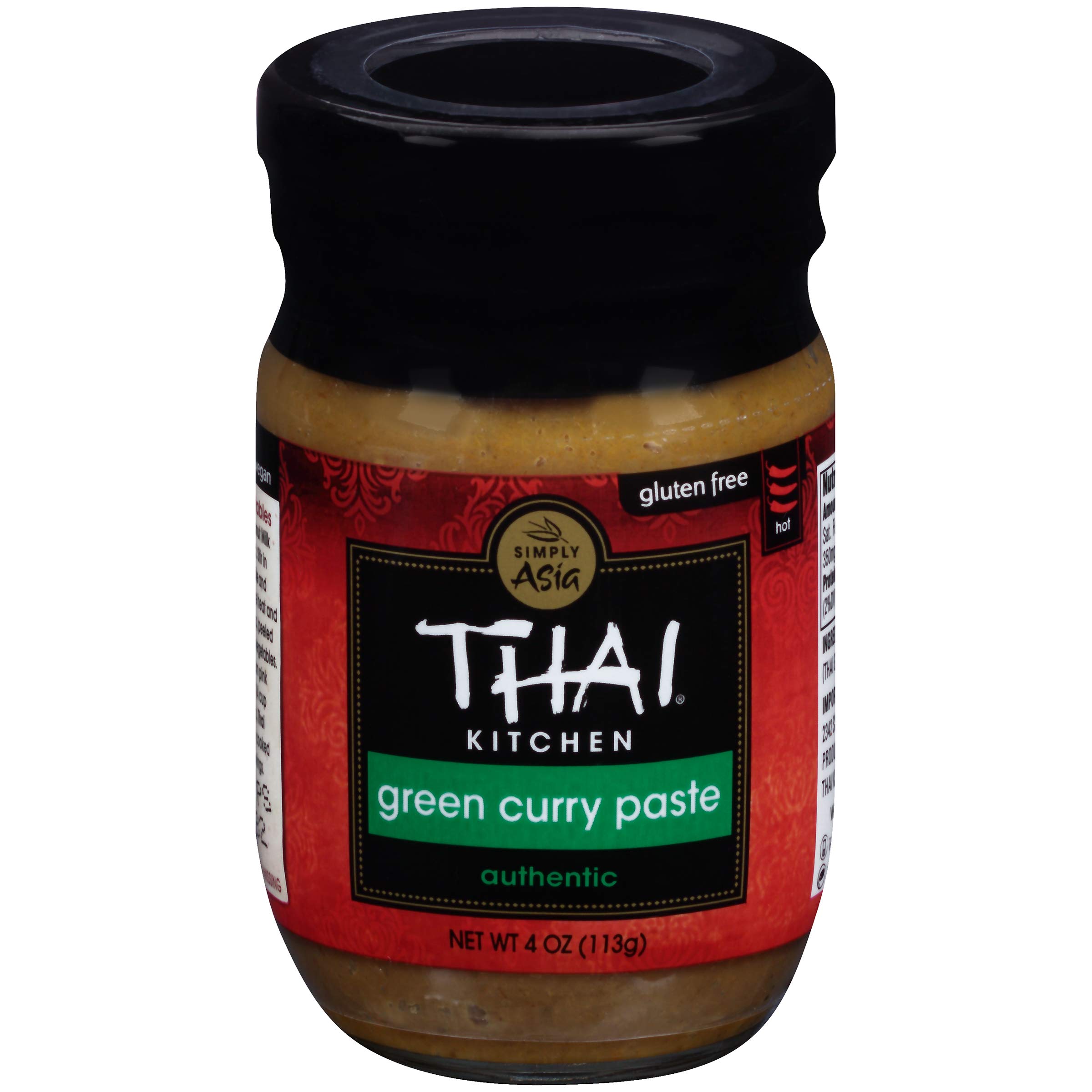 Thai KitchenGreen Curry Paste, Gluten-Free, Vegan, 4 Ounce, Pack of 12