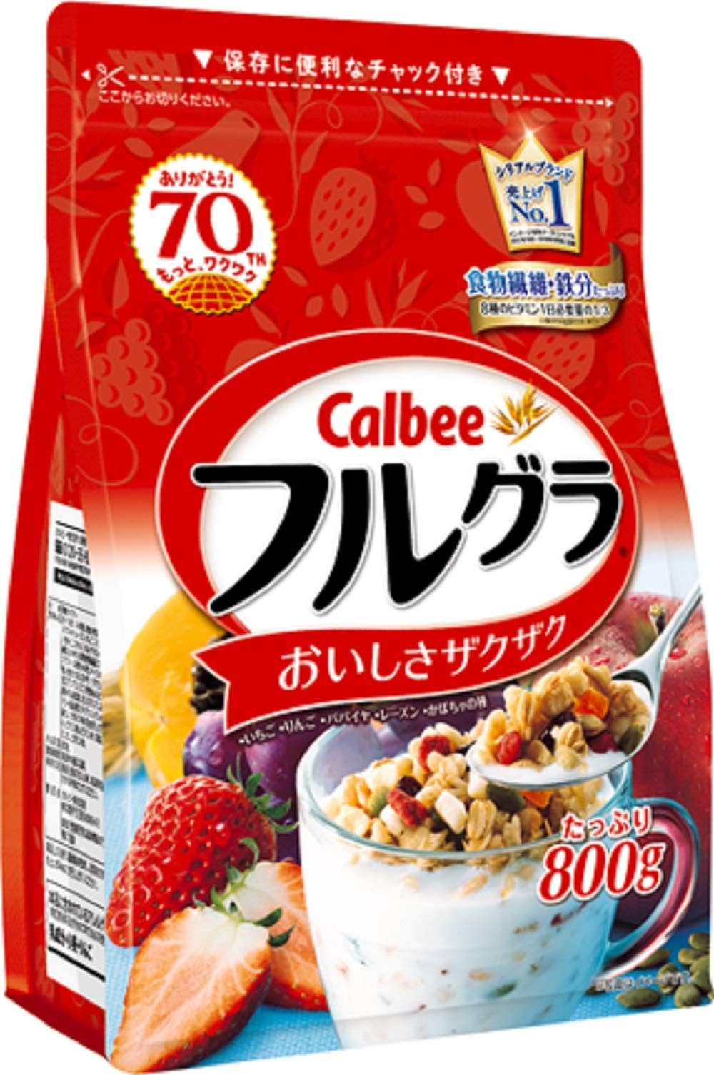 Calbee Fruit Granola 800gยกร6bags by Calbee Japan