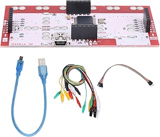 Test Cable Set with USB Interface and Jumper Cables for Main Control Board Accessories, Double Head Testing Leads with Insulated Clips for Electrical Laboratory and Classroom Use