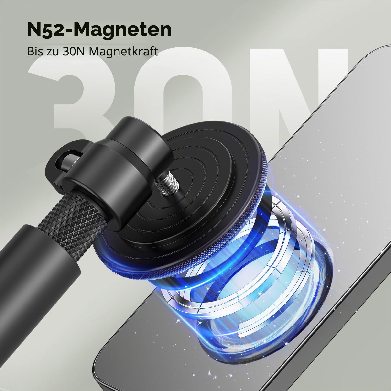 Einbeinstativ und Stativ Selfie-Stick zum Aufnehmen von Golf-Schwungtrainingshilfen mit Bodenspitzeinsatz & Adapter für Gopro & 1/4"-Schraube, Magnetischer Golf-Handyhalter kompatibel mit iPhone
