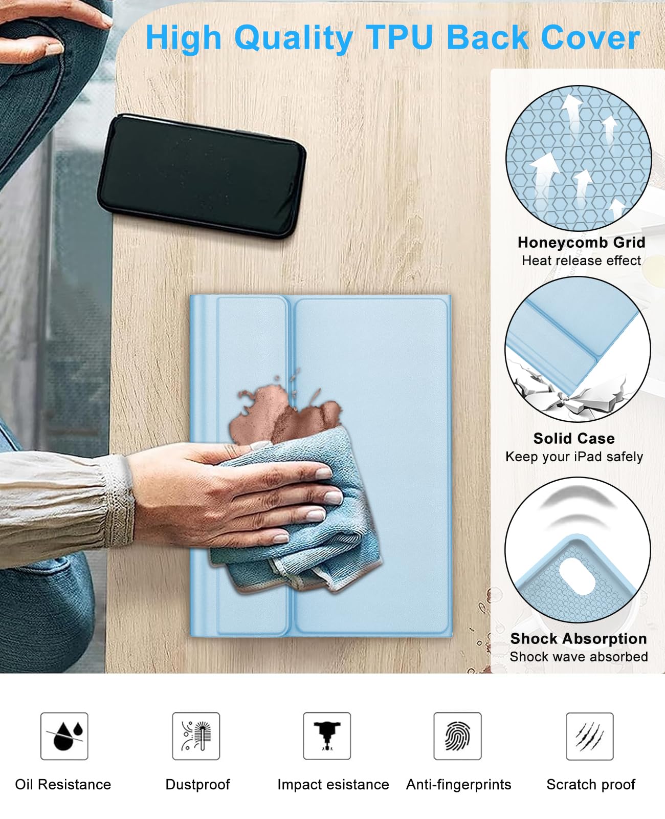 Funda de teclado para Samsung Galaxy Tab S11 de 11 pulgadas 2025, teclado táctil inalámbrico desmontable para tablet S11 con soporte para bolígrafo, trackpad multitáctil, funda inteligente con teclado
