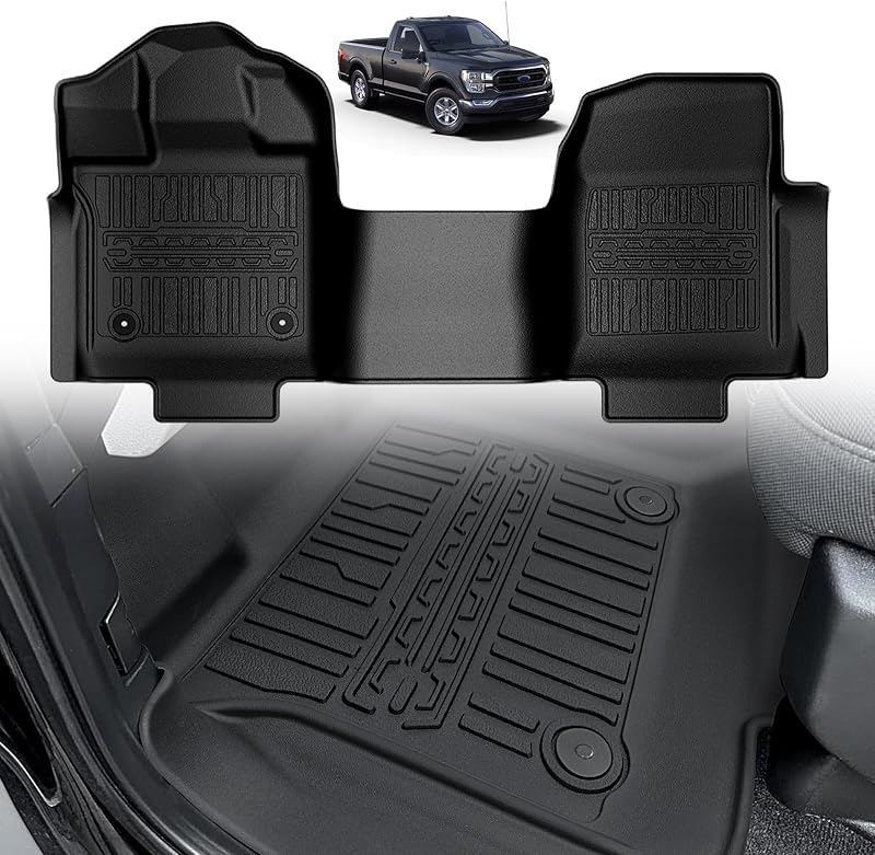 Tapete automotivo de piso TripleAliners para Ford F-150 2015–2025, cabine regular com banco inteiriço – 1 unidade