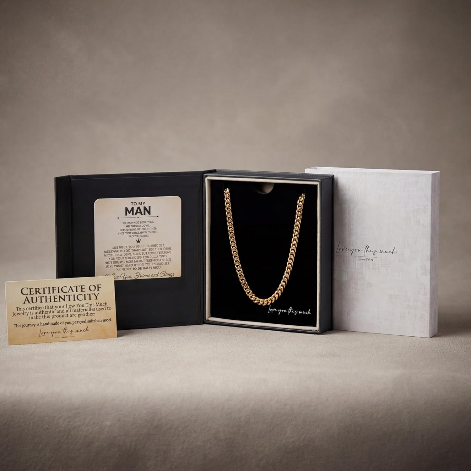 To My Man Steel Cuban Necklace - Meaningful & Romantic Gift - Image 3