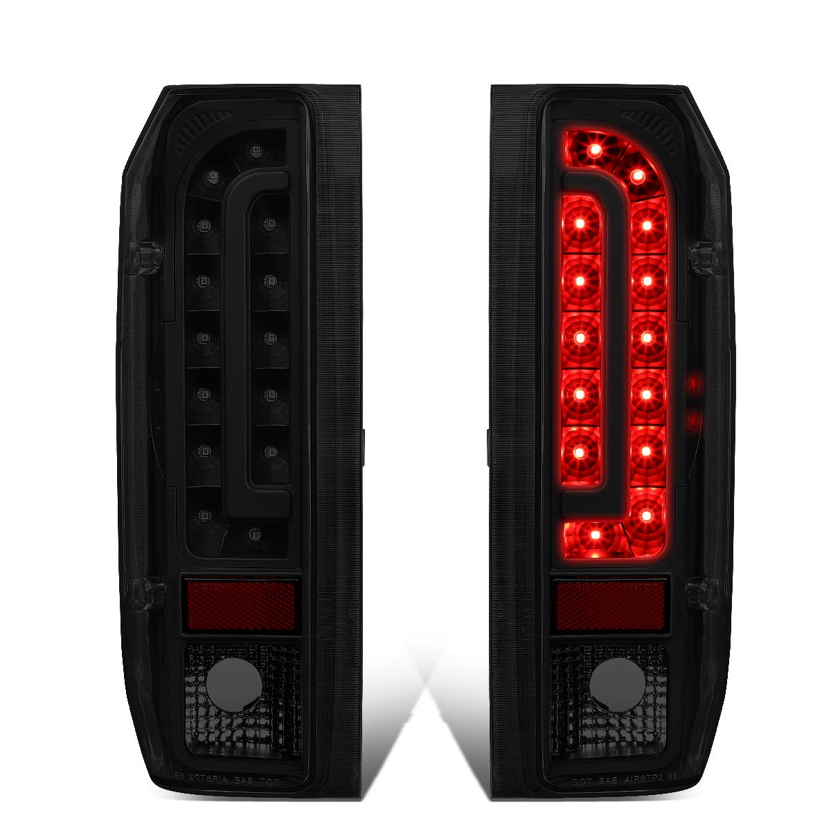 Photo 1 of DNA MOTORING TL-F15094-LED-BK-SM LED Tail Light Assembly Driver & Passenger Side [Compatible with 90-96 Ford F150 / 90-97 F250 / 90-97 F350 / 90-96 Bronco] Black / Smoke 90-96 F-150 / 90-97 F-250 / 90-97 F-350 [LED Bar]