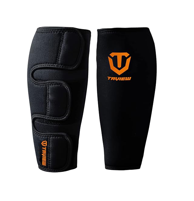 TAVIEW Weightlifting Deadlift Shin Guards Calf Support Brace 5mm Thick Neoprene for EasyWear Deadlift Shin Guards Training Pants
