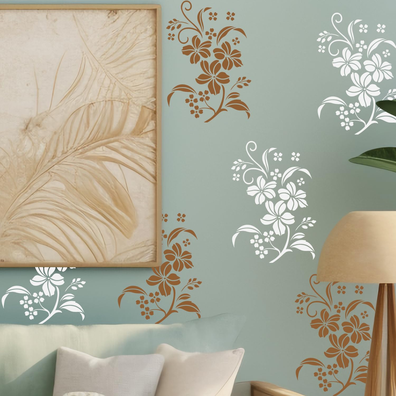 ARandNJ Stencils for Wall Painting Pack of 1 (Size:- 16X24 Inch) Pattern Them...