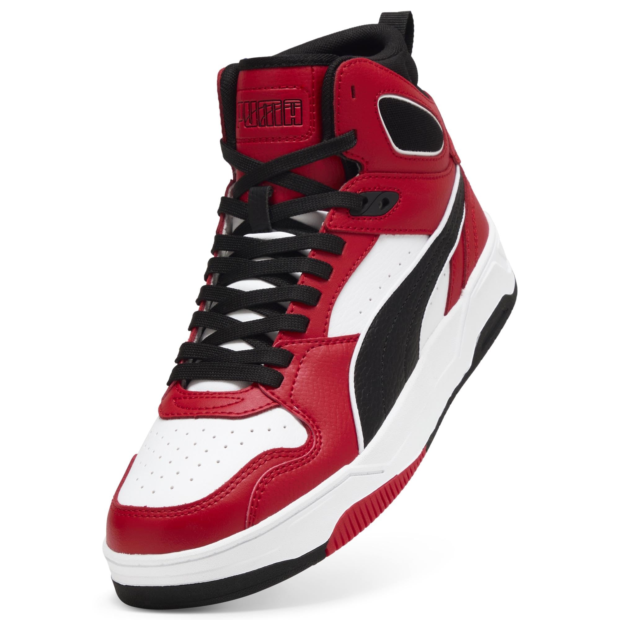 Puma RBD Break MID Unisex-Sneaker, Weiß/Schwarz, für alle Zeiten, Rot, 9 UK – Ansicht 6
