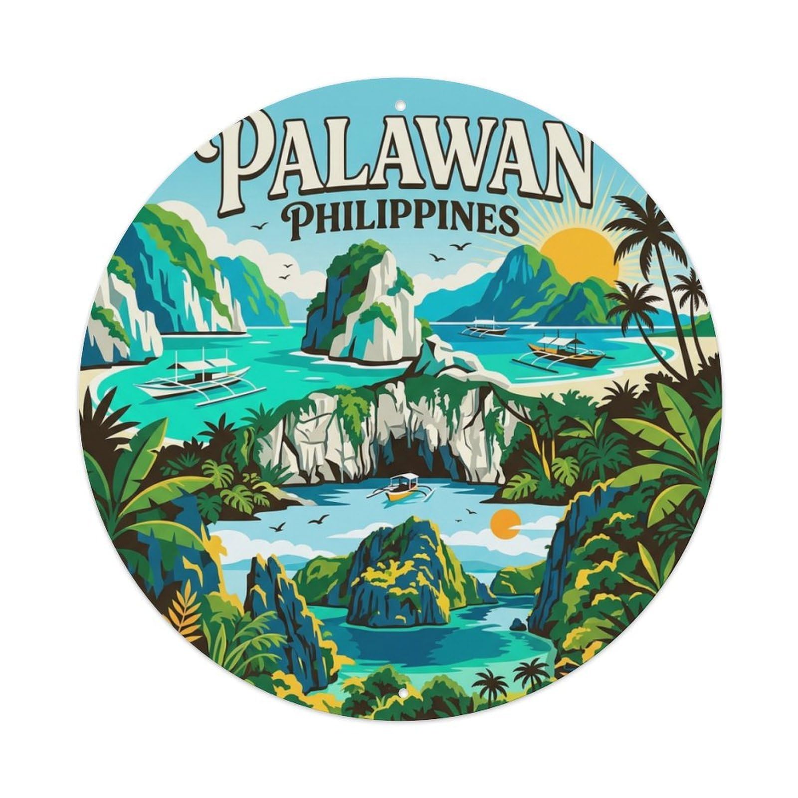Galvaxio Style Philippines Retro Travel Palawan Metal Tin Sign