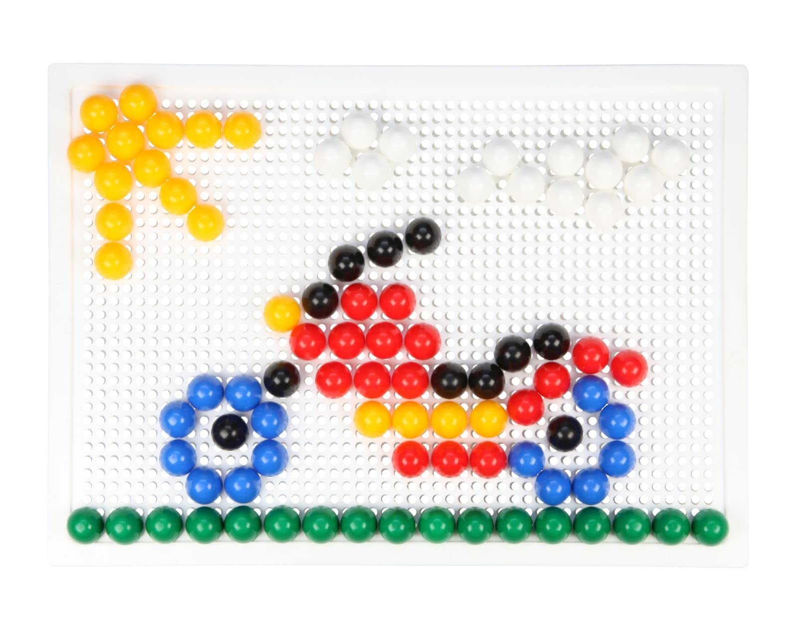 LENA Set Mosaico Per Bambini 130 Spine – 5/10/15 Mm – Gioco Creativo 3+ Anni (Barattolo)