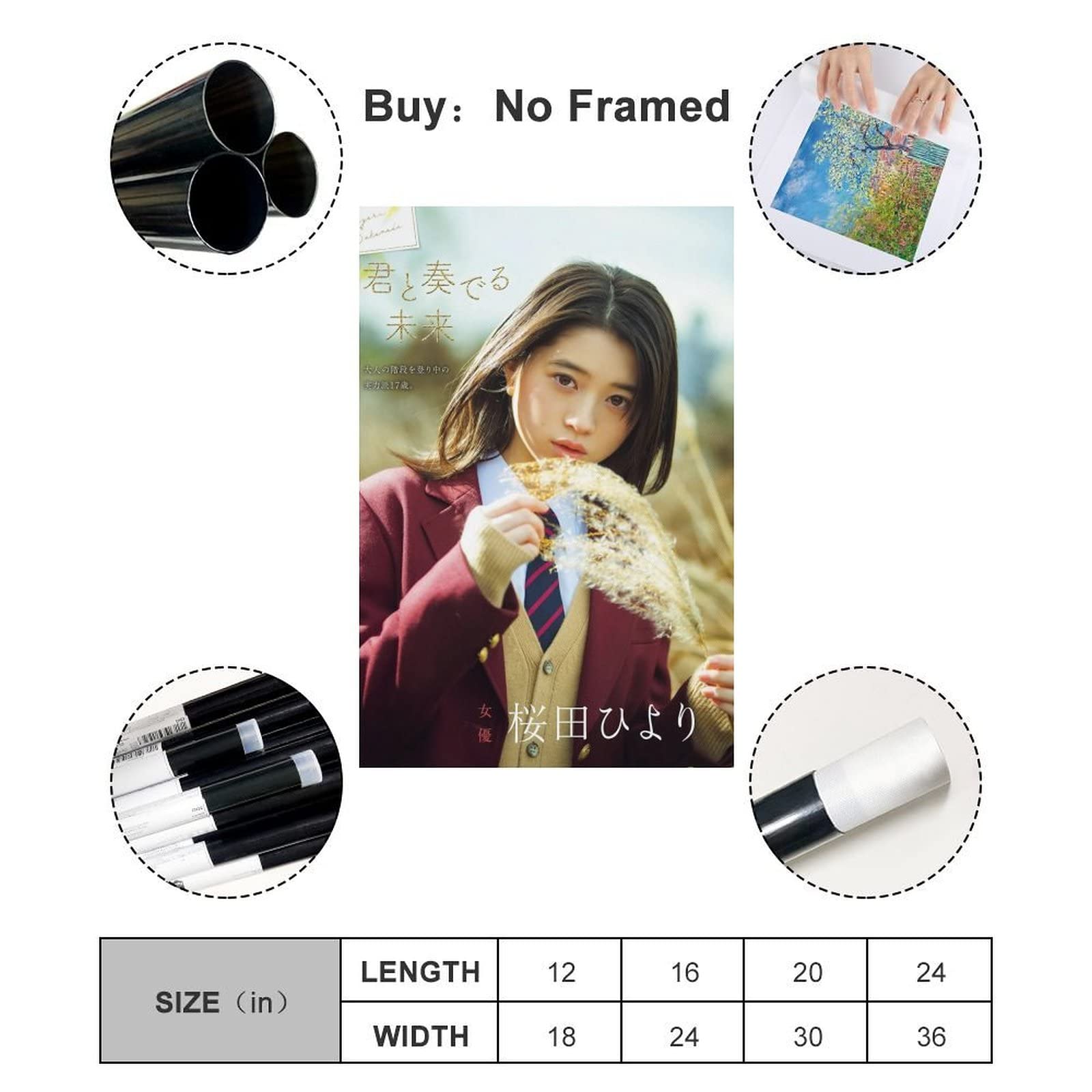 Amazon.co.jp: 桜田ひより水着セクシー写真ポスターアートパネル