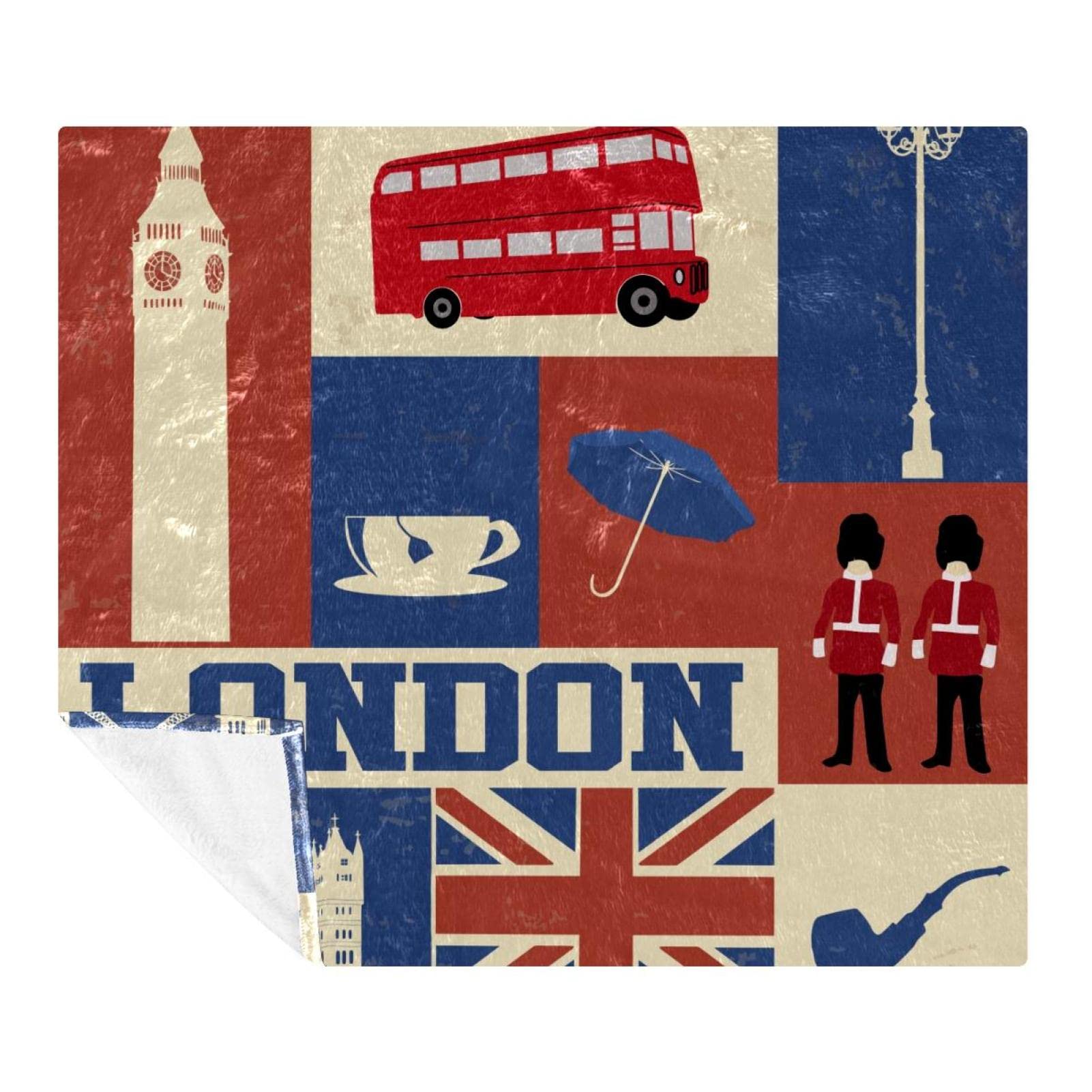 Couverture polaire London Culture légère et douce anti-frissons