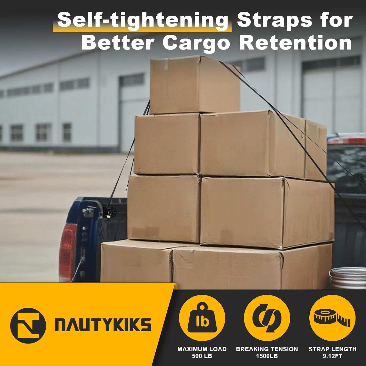 Retractable F150 Ratchet Straps Compatible with Ford 2015-2026, Boxlink Retracting Truck Bed Mounted Ratcheting Tie Down Rad Strap F 150 Accessories (2 Pack) - Image 6