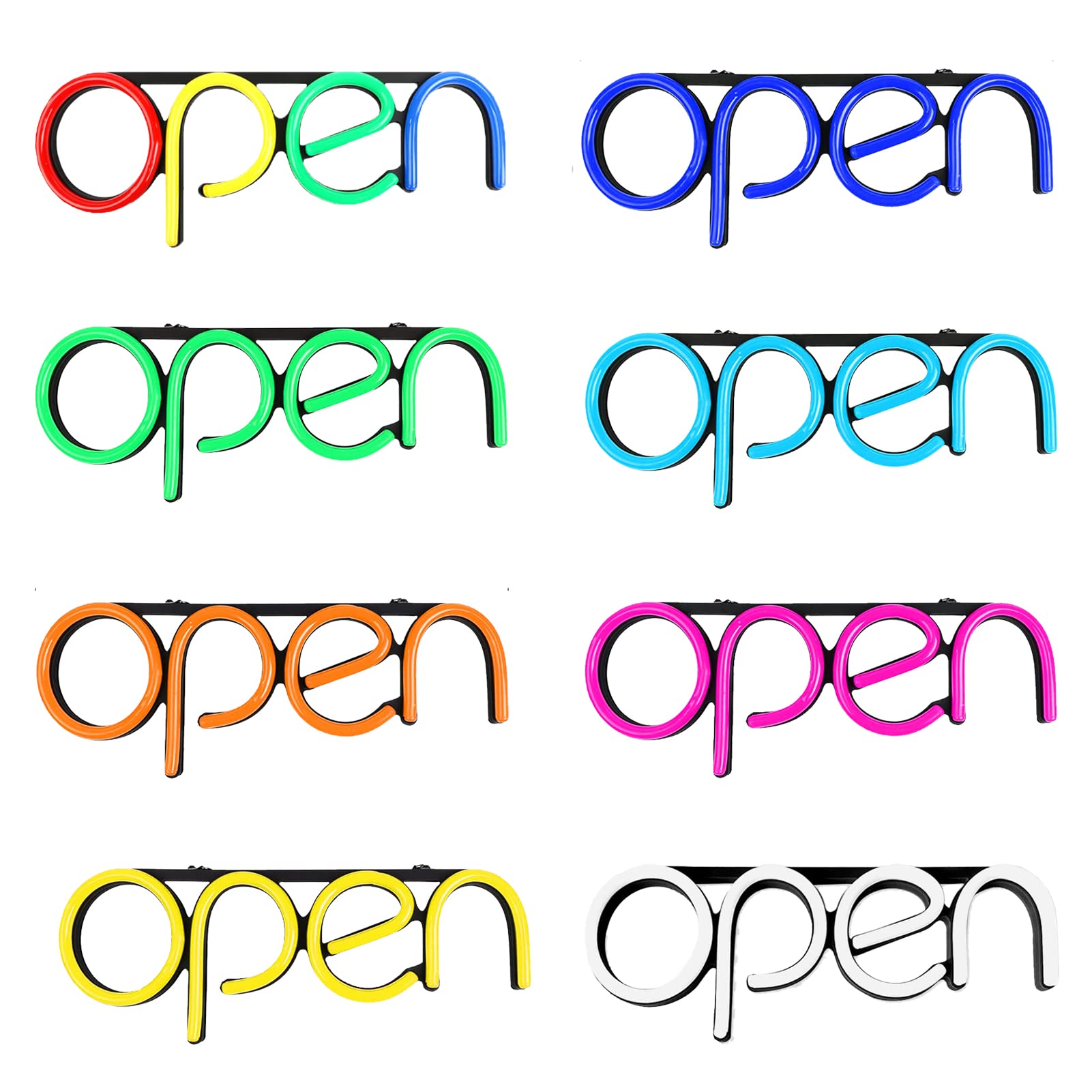 Leucht-Schild, Open LED-Neonschild, 15.7 x 5.9 Zoll, beleuchtetes Schild für Restaurants, Büros, Einzelhandel, Schaufenster, Schaufenster, Schlafzimmer Innengebrauch Wanddekoration