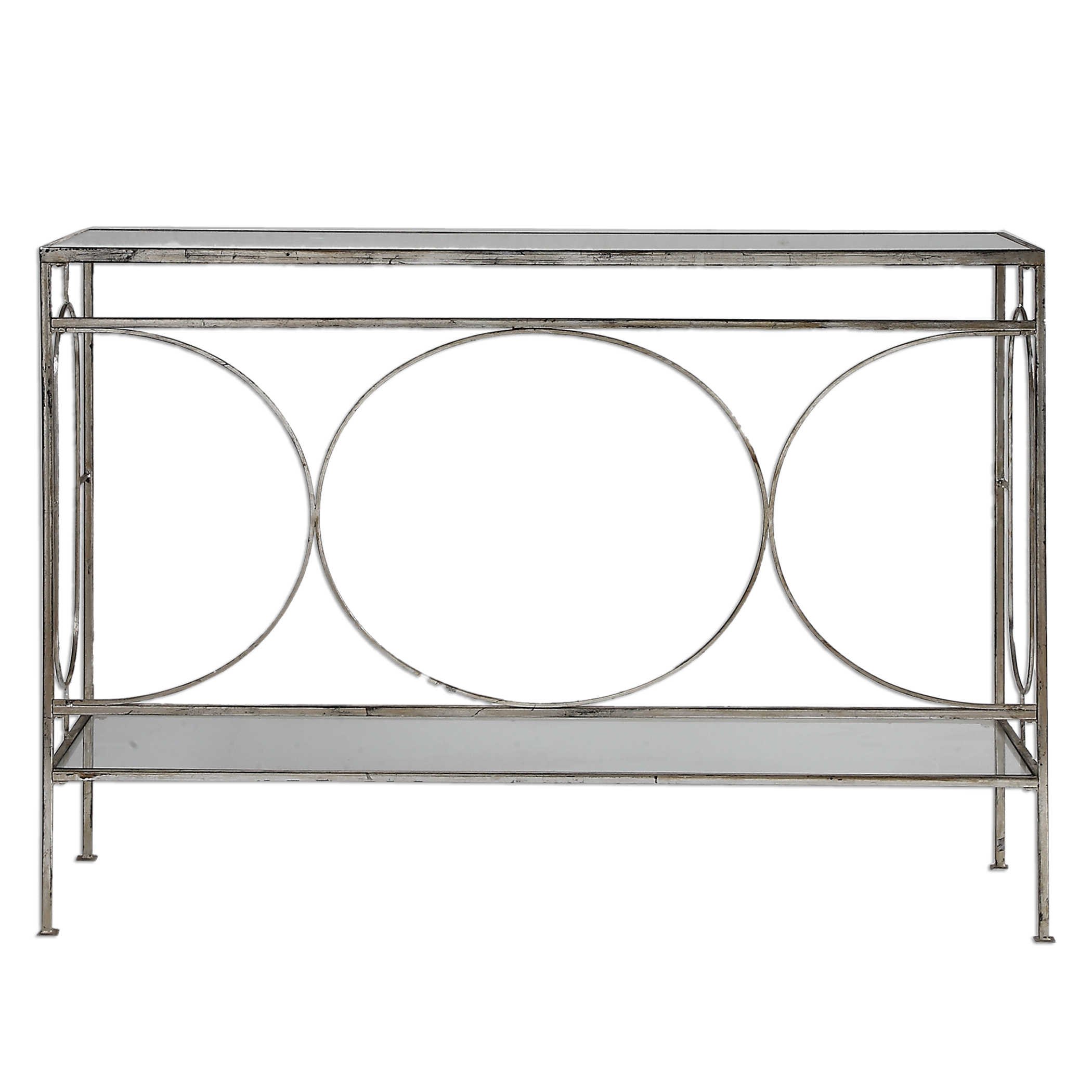 UttermostLuano Distressed Antique Silver Console Table