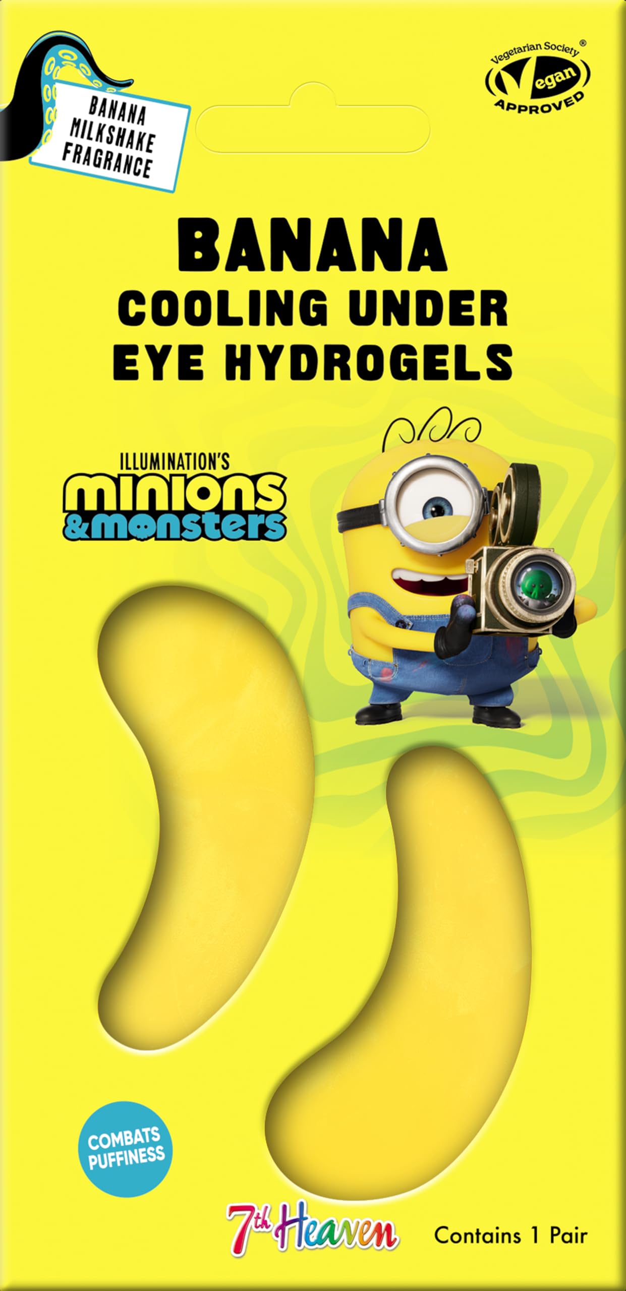 7th Heaven Minions Banana Cooling Under Eye Hydrogels - 1 Pair