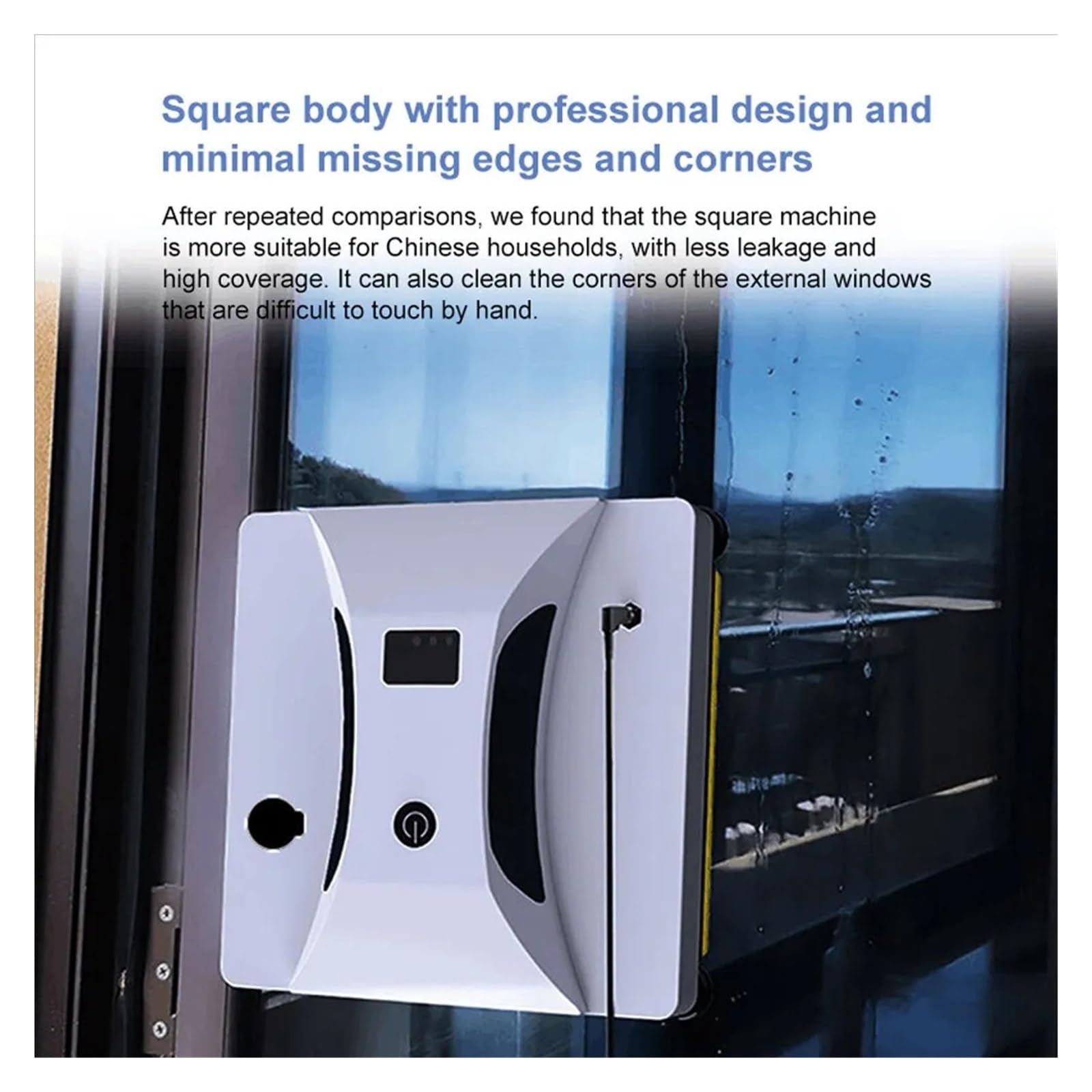 Robot Nettoyeur de vitres avec Jet d'eau Intelligent et télécommande pour vitres et carrelages de Grande Hauteur, Plusieurs Modes