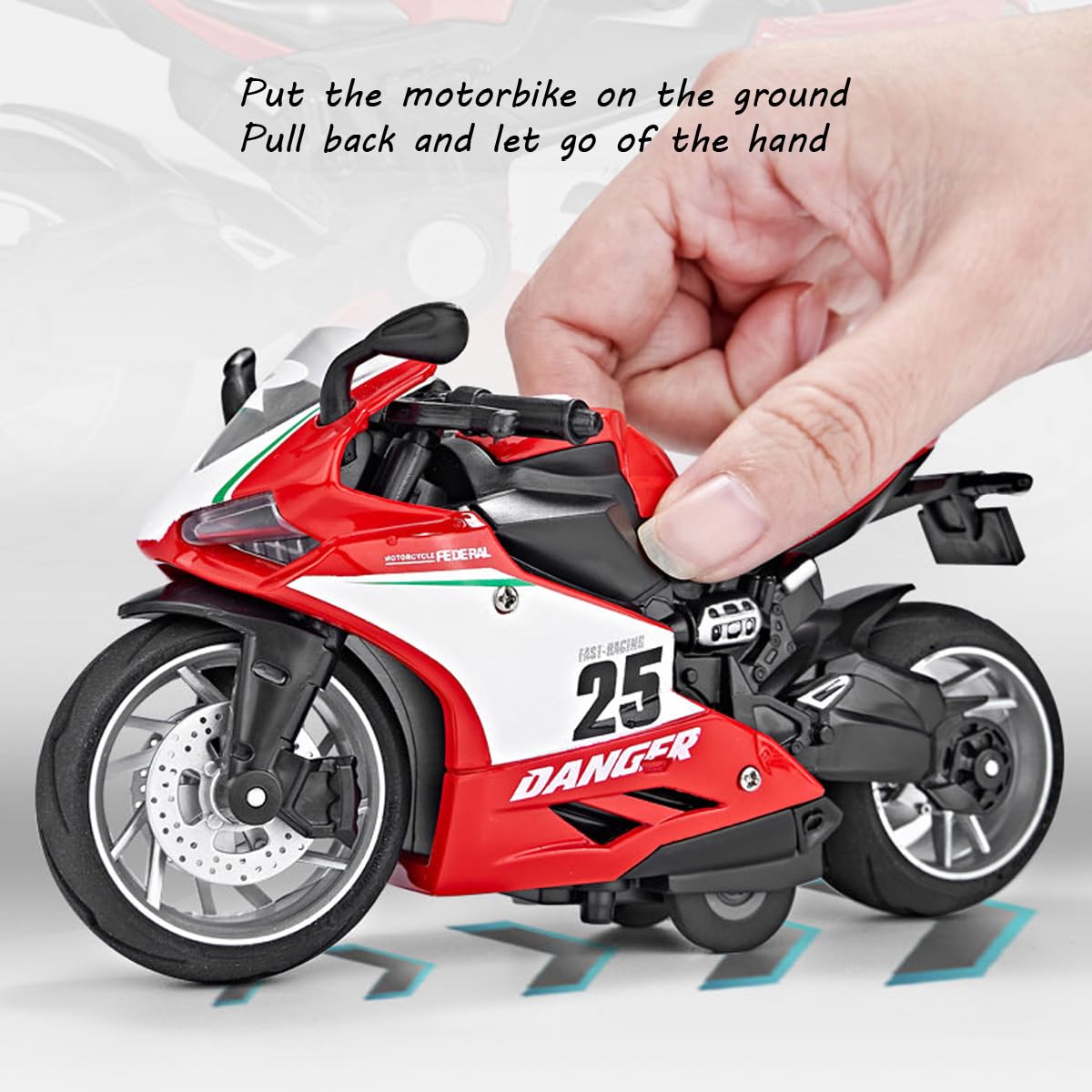 Modèle De Moto 1:12 Fuwraixis En Alliage - Effets Sonores Et Lumineux, Pneus Caoutchouc, Jouet Collection