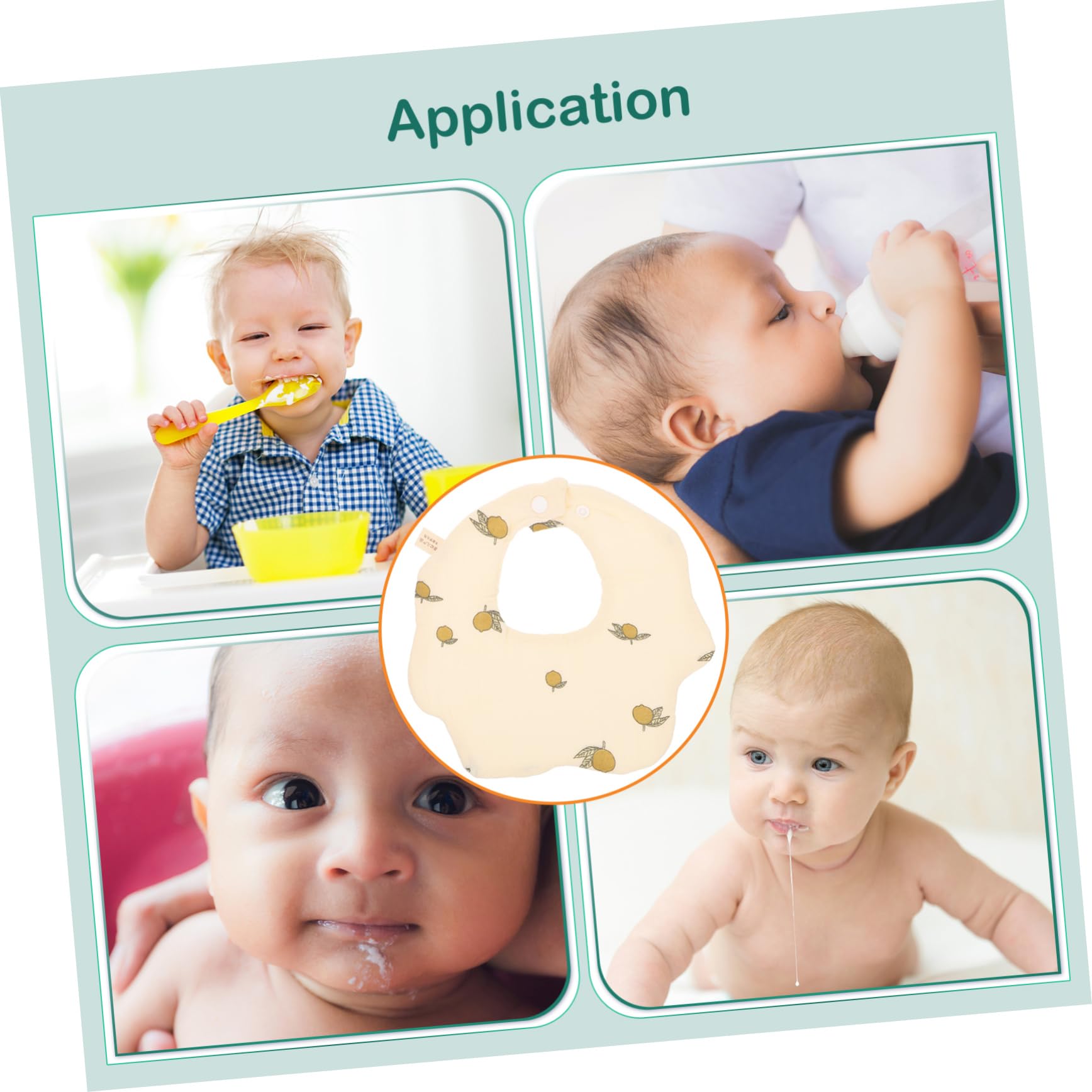 ibasenice Baberos babero infantil toallas de bebe saliva toallas babero disfraces infantiles clothes toalla de saliva recién nacida toalla de saliva giratoria algodón